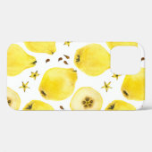 Coques Case-Mate iPhone Fruits de coing jaune frais, aquarelle sans passe (Verso (horizontal))