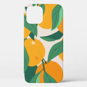Case-Mate iPhone Case Fruits d'orange et motif sans couture feuille