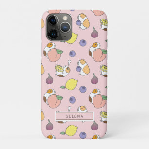 Case-Mate iPhone Case Fruits et motif de porc de Guinée en rose pêche