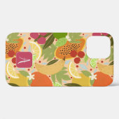 Coques Case-Mate iPhone Fruits tropicaux et Monogramme Motif (Verso (horizontal))