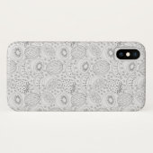 Coques Case-Mate iPhone Fruits tropicaux sans couture motif noir et blanc (Dos (Horizontal))