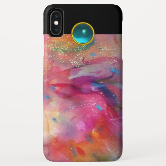 Coques Case-Mate iPhone FUCHSIA BLEU ABSTRAIT Aigue-marine (Dos)
