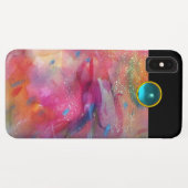Coques Case-Mate iPhone FUCHSIA BLEU ABSTRAIT Aigue-marine (Dos (Horizontal))