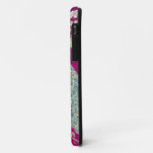 Coques Case-Mate iPhone Fuchsia Chinoiserie paon floral (Dos/Gauche)