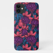 Coques Case-Mate iPhone Fuchsia en bleu et violet (Dos)