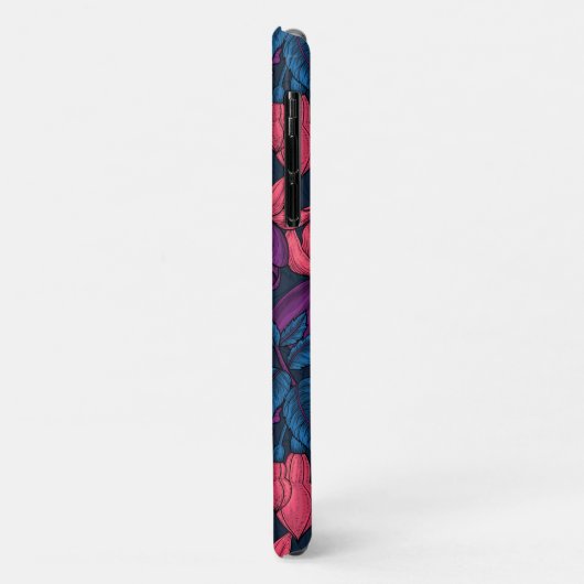 Coques Case-Mate iPhone Fuchsia en bleu et violet (Dos/Gauche)