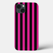 Coques Case-Mate iPhone Fuchsia et noir bonbons rayures Coque-Mate iPhone  (Verso)