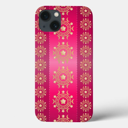 Coques Case-Mate iPhone Fuchsia Oriental Mandala Motif (Verso)