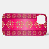 Coques Case-Mate iPhone Fuchsia Oriental Mandala Motif (Verso (horizontal))