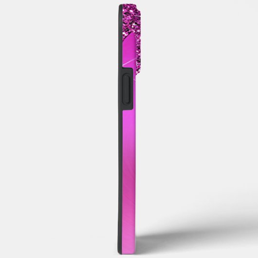 Coques Case-Mate iPhone Fuchsia Parties scintillant de séchage métallique (Verso / Droite)