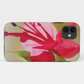 Coques Case-Mate iPhone Fuchsia pop art watercolour flower (Dos (Horizontal))