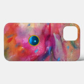 Coques Case-Mate iPhone FUCHSIA ROSE ABSTRAITE pierre saphir bleu (Verso (horizontal))