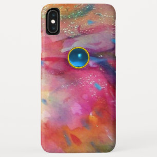 Case-Mate iPhone Case FUCHSIA ROSE ABSTRAITE pierre saphir bleu