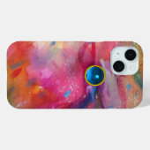 Coques Case-Mate iPhone FUCHSIA ROSE ABSTRAITE pierre saphir bleu (Verso (horizontal))