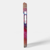 Coques Case-Mate iPhone FUCHSIA ROSE ABSTRAITE pierre saphir bleu (Verso / Gauche)