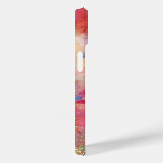 Coques Case-Mate iPhone FUCHSIA ROSE ABSTRAITE pierre saphir bleu (Verso / Droite)