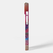 Coques Case-Mate iPhone FUCHSIA ROSE ABSTRAITE pierre saphir bleu (Verso / Gauche)