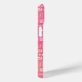 Coques Case-Mate iPhone Fuchsia Rose Boho Stripes Motif mignon (Verso / Droite)