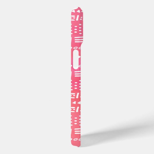 Coques Case-Mate iPhone Fuchsia Rose Boho Stripes Motif mignon (Verso / Droite)