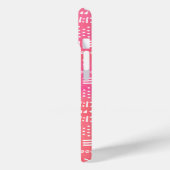 Coques Case-Mate iPhone Fuchsia Rose Boho Stripes Motif mignon (Verso / Gauche)