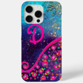 COQUES Case-Mate iPhone FUCHSIE ROSE BLEU DÉCO ABSTRAIT MONOGRAM (Verso)