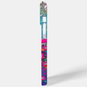 COQUES Case-Mate iPhone FUCHSIE ROSE BLEU DÉCO ABSTRAIT MONOGRAM (Verso / Gauche)