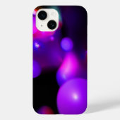 COQUES Case-Mate iPhone FUCHSIE ROSE BOUBLES FRACTALES POURPULAIRES EN NOI (Verso)