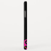 COQUES Case-Mate iPhone FUCHSIE ROSE NOIR DÉCO MONOGRAM ABSTRAIT (Dos/Droite)