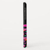 COQUES Case-Mate iPhone FUCHSIE ROSE NOIR DÉCO MONOGRAM ABSTRAIT (Dos/Gauche)