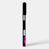 COQUES Case-Mate iPhone FUCHSIE ROSE NOIR DÉCO MONOGRAM ABSTRAIT (Verso / Droite)