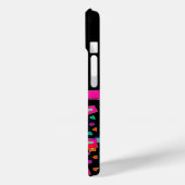 COQUES Case-Mate iPhone FUCHSIE ROSE NOIR DÉCO MONOGRAM ABSTRAIT (Verso / Gauche)
