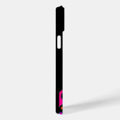 COQUES Case-Mate iPhone FUCHSIE ROSE NOIR DÉCO MONOGRAM ABSTRAIT (Verso / Droite)