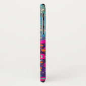 COQUES Case-Mate iPhone FUCHSIE ROSE TURQUOISE BLEU ABSTRAIT DÉCO MONOGRAM (Dos/Gauche)