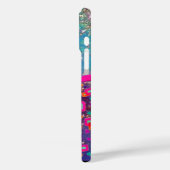 COQUES Case-Mate iPhone FUCHSIE ROSE TURQUOISE BLEU ABSTRAIT DÉCO MONOGRAM (Verso / Gauche)