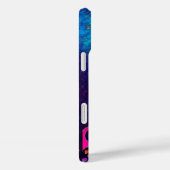 COQUES Case-Mate iPhone FUCHSIE ROSE TURQUOISE BLEU ABSTRAIT DÉCO MONOGRAM (Verso / Droite)