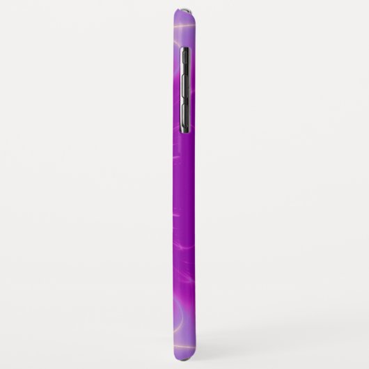 COQUES Case-Mate iPhone FUCHSIE ROSE VAGUES FRACTALES BLANCHES MONOGRAMME (Dos/Gauche)