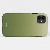 Coques Case-Mate iPhone Fumé vert dégradé Ombre personnalisé (Dos (Horizontal))