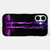 Coques Case-Mate iPhone Fumée de dragon noir et violet (Verso (horizontal))