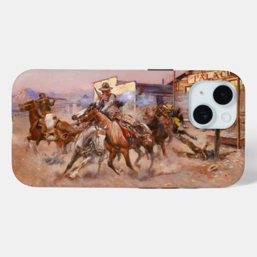 Coques Case-Mate iPhone Fumée d'un. 45, 1908 par Charles Marion Russell (Verso (horizontal))