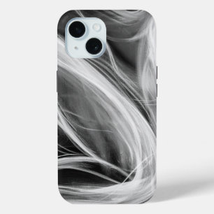 Coque Pour iPhone 15 Fumée Frénétique Sur Noir