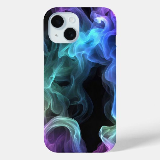 Coques Case-Mate iPhone Fumée Iridescente sur noir (Verso)