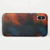 Coques Case-Mate iPhone fumée orange et bleue (Dos (Horizontal))