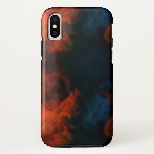 Coques Case-Mate iPhone fumée orange et bleue (Dos)