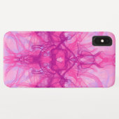 Coques Case-Mate iPhone FUMÉE ROSE - Art fractal moderne et abstrait - (Dos (Horizontal))