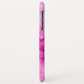 Coques Case-Mate iPhone FUMÉE ROSE - Art fractal moderne et abstrait - (Dos/Gauche)