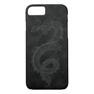 Coques Pour iPhone Fumée vintage de noir de dragon