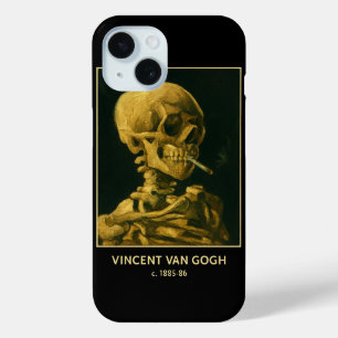 Coque Pour iPhone 15 Fumer le crâne vintage - Unique Van Gogh inspiré