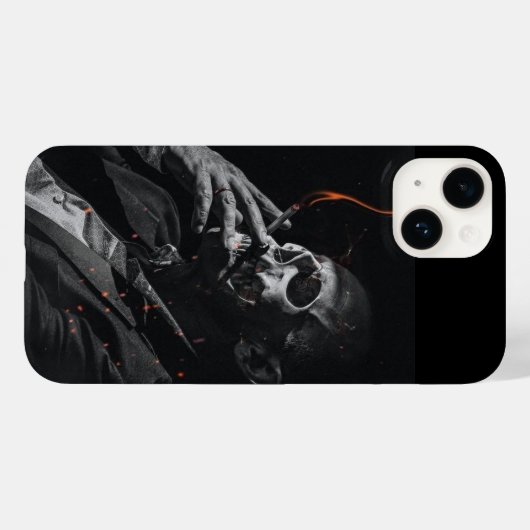 Coques Case-Mate iPhone Fumer Squelette Cigarette (Verso (horizontal))