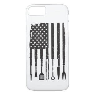 Case-Mate iPhone Case Fumeur de BBQ grillant des cadeaux de drapeau