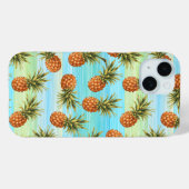 Coques Case-Mate iPhone Fun Ananas Fruit Motif Aquarelle Art Stripes (Verso (horizontal))